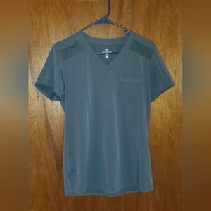 Med Couture Touch Gray Scrub Top Sz Small